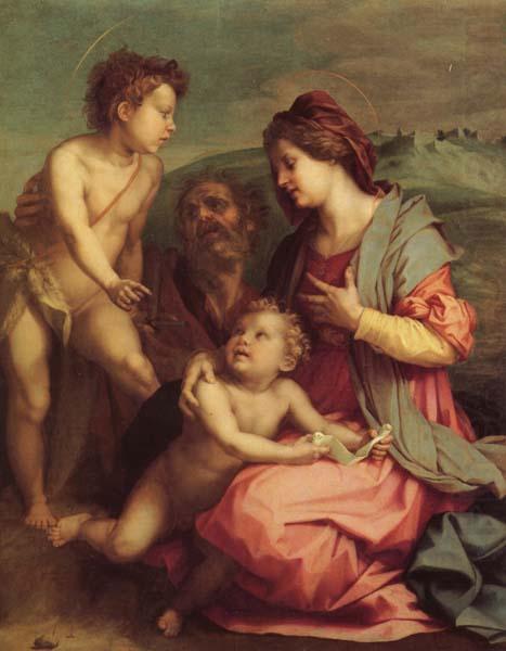 Holy Family with john the Baptist, Andrea del Sarto